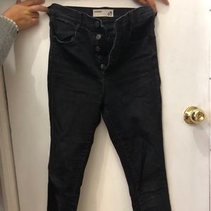 Black button up jeans